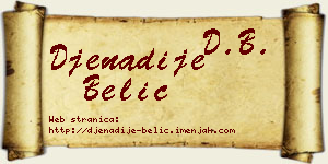 Đenadije Belić vizit kartica